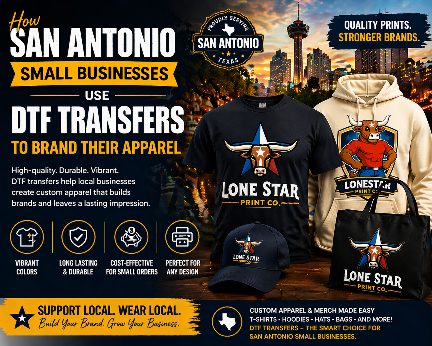 How San Antonio Small Businesses Use DTF Transfers to Brand Their Apparel