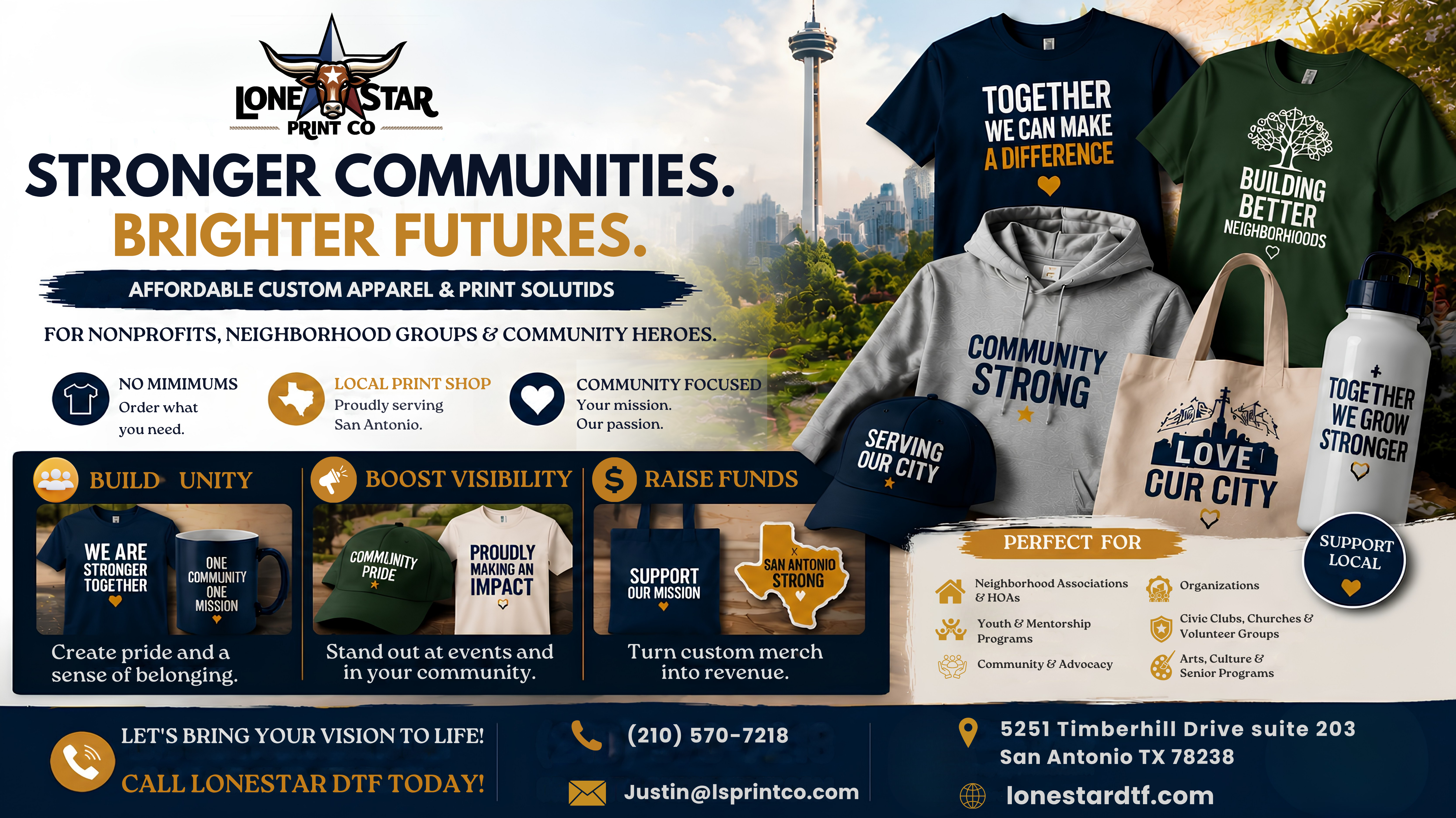 How San Antonio Nonprofits & Community Organizations Can Afford Custom Branded Merch