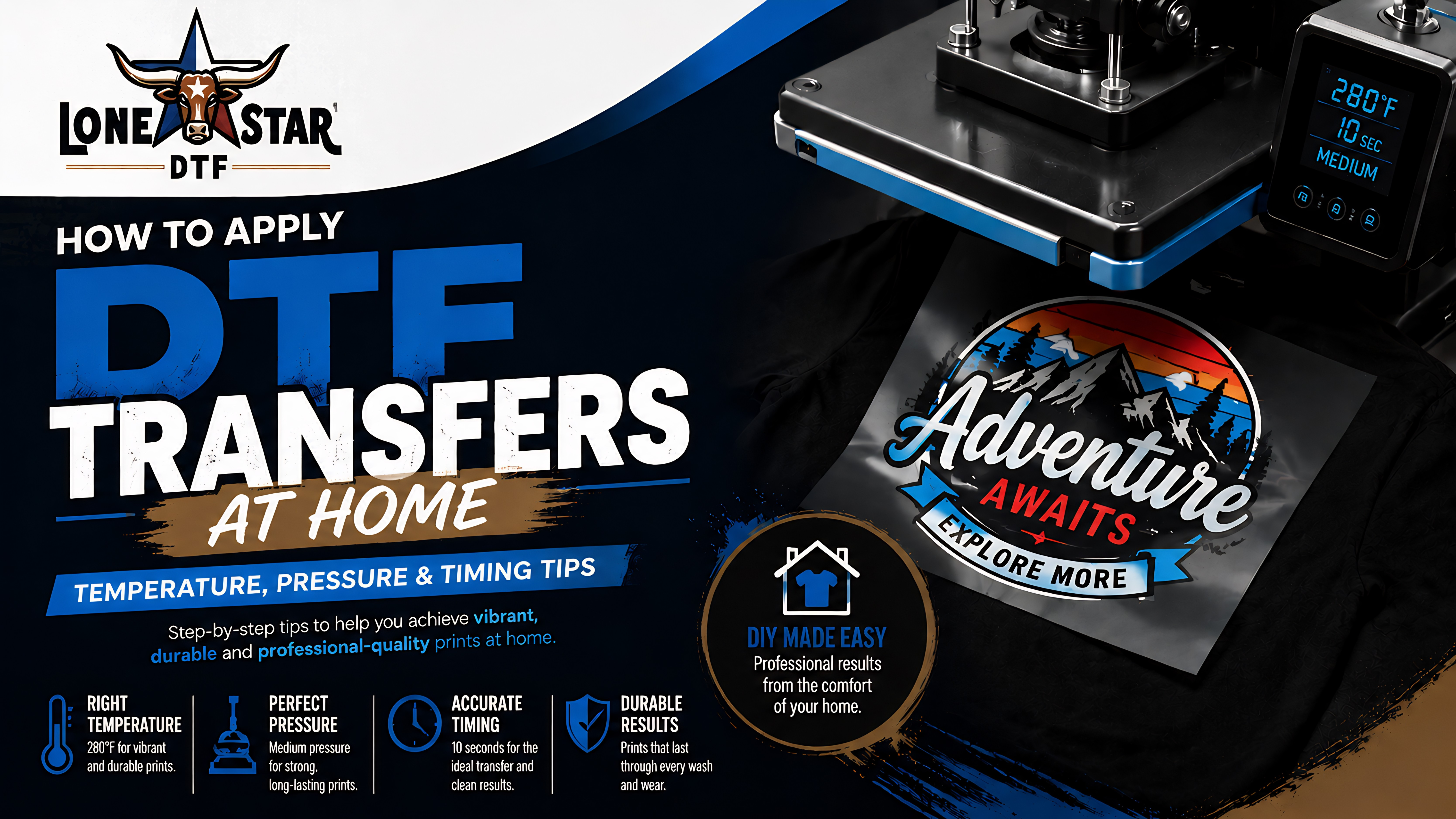 How to Apply DTF Transfers at Home: Temperature, Pressure & Timing Tips