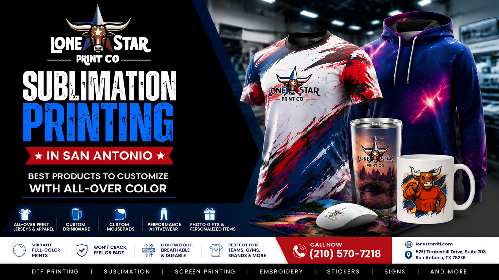 Sublimation Printing in San Antonio: Best Products to Customize with All-Over Color