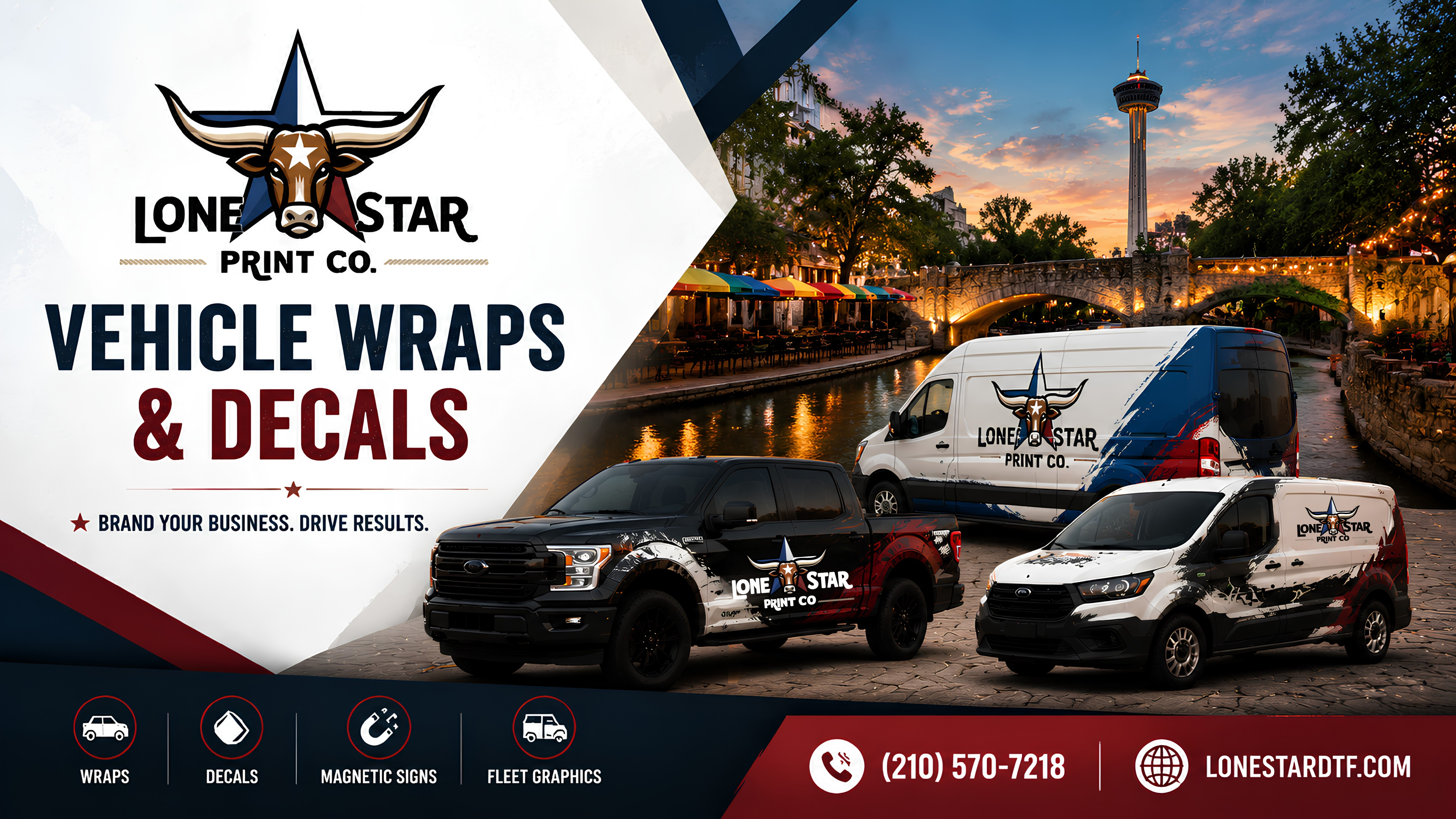 Vehicle Wrap & Decal Printing in San Antonio — Make Your Business a Moving Billboard