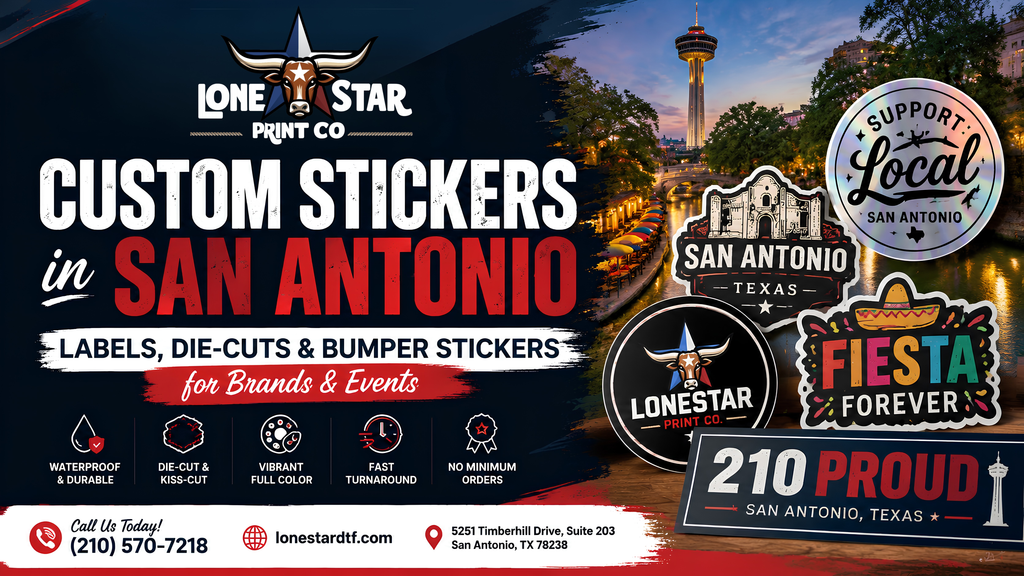 Custom Stickers in San Antonio: Labels, Die-Cuts & Bumper Stickers for Brands & Events