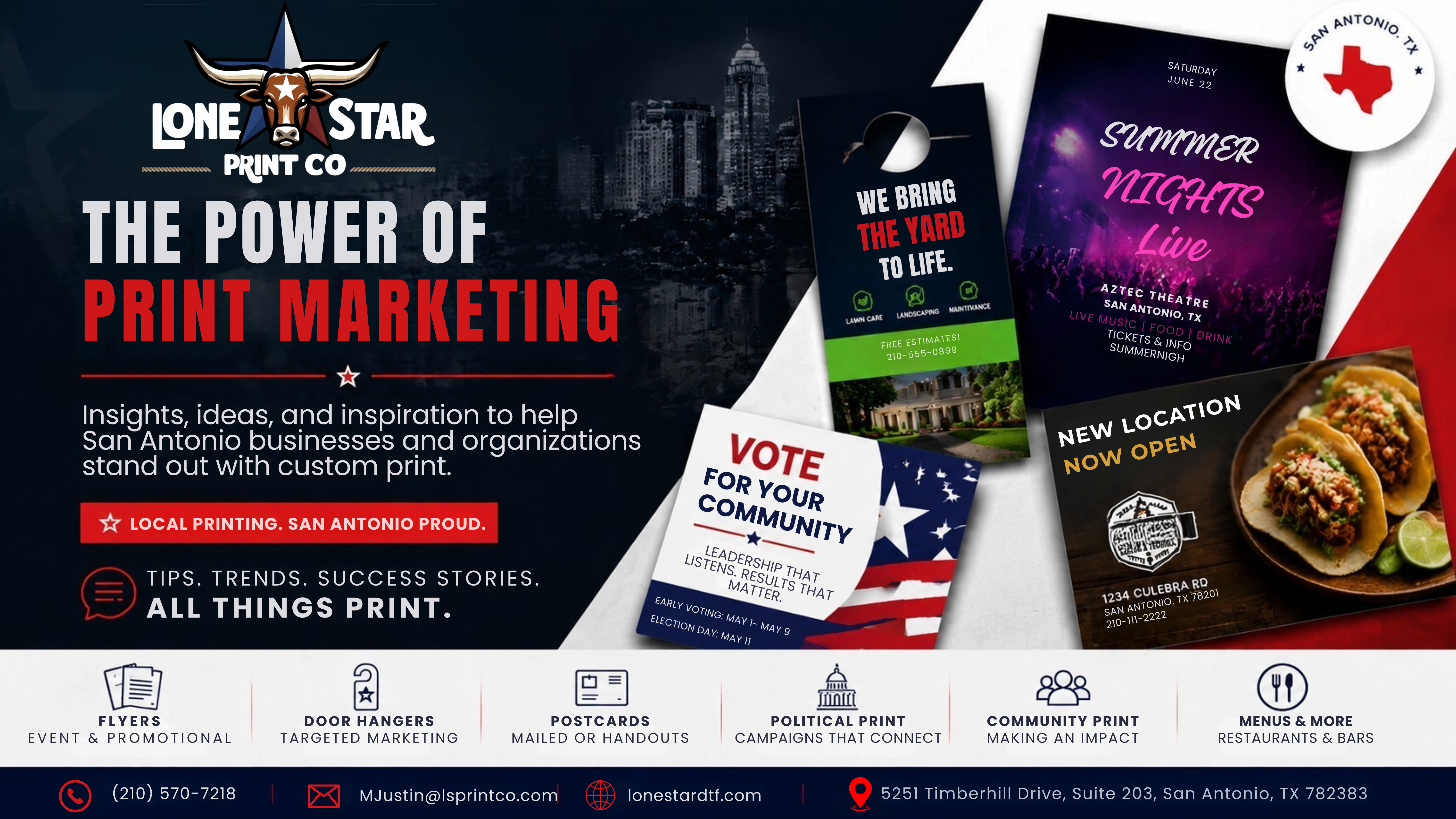 Custom Flyers & Promotional Print Materials for San Antonio Events, Businesses & Campaigns