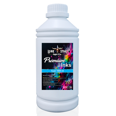 Premium DTF Cyan Ink – Cool, Crisp, Consistent v2