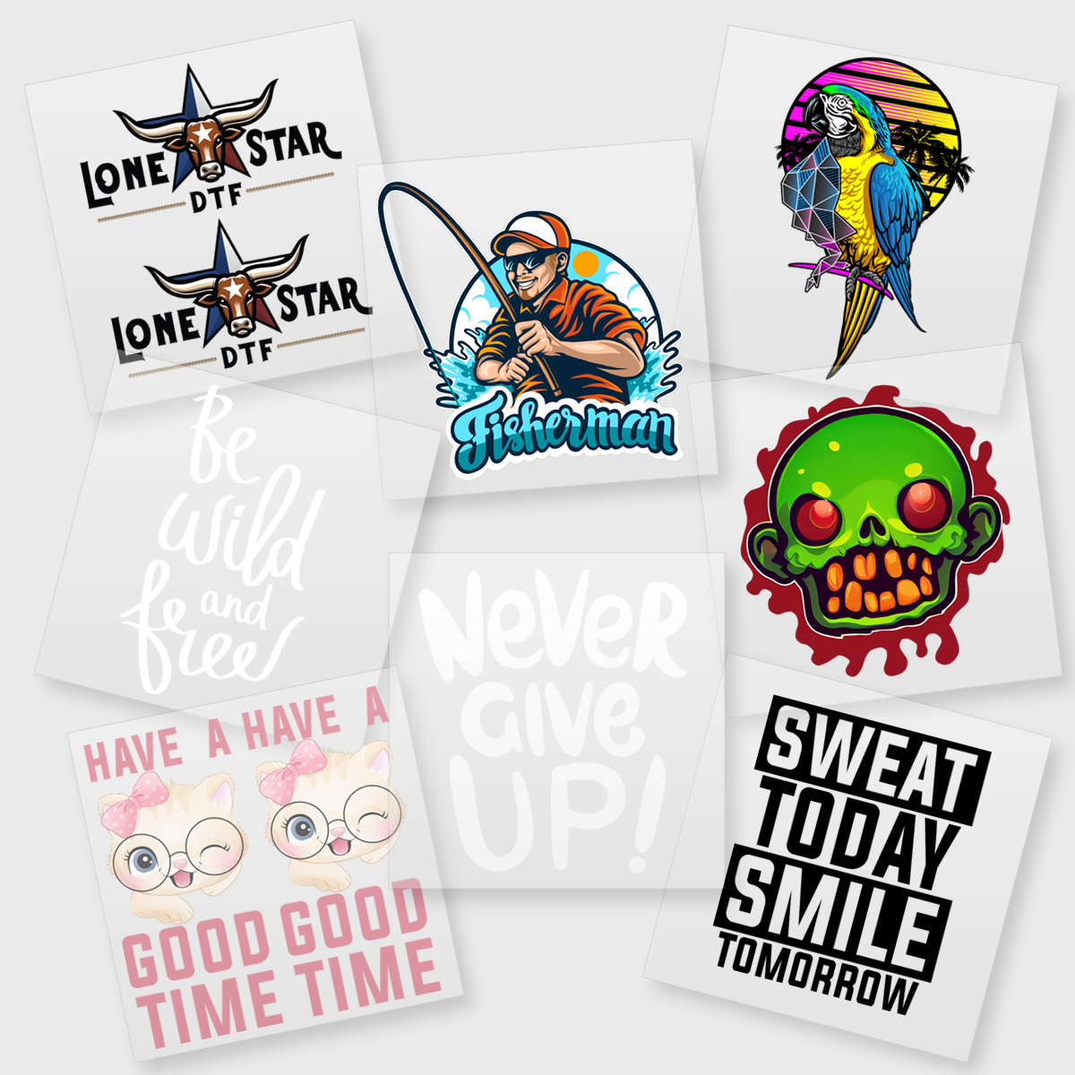 Dtf Prin Sample Free Sample Pack DTF Prints – LoneStar DTF